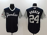 Yankees 24 Gary Sanchez Kraken Navy 2018 Players Weekend Stitched Jersey,baseball caps,new era cap wholesale,wholesale hats